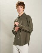 Chemise regular en Velours Milleraies Paul Pat militaire