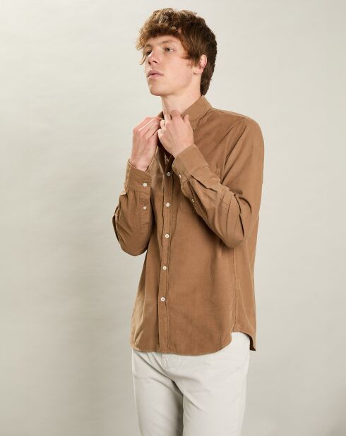 Chemise en Velours Milleraies Tempête Pat biscuit