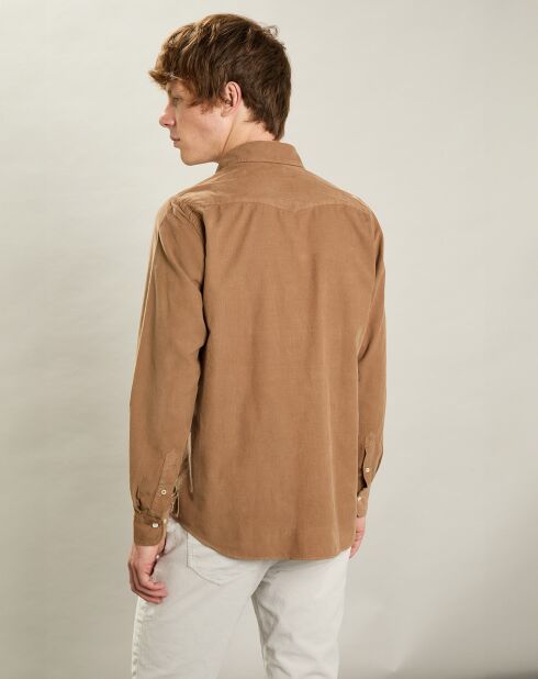 Chemise en Velours Milleraies Tempête Pat biscuit