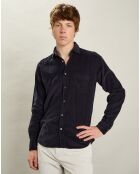 Chemise regular en Velours côtelé Paul Pat bleu marine foncé