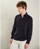 Chemise regular en Velours côtelé Paul Pat bleu marine foncé