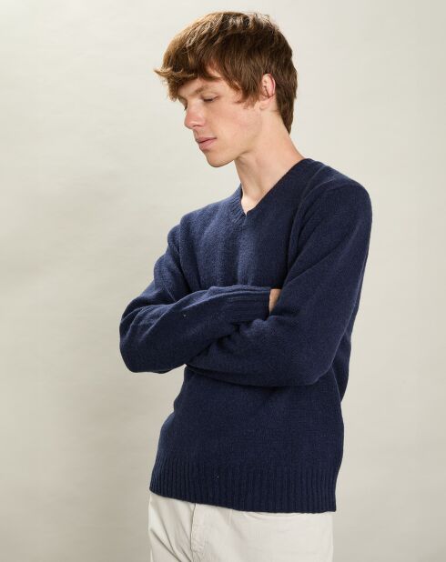 Pull Shetland Vee marine