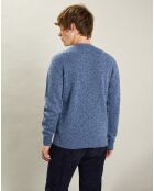 Pull 100% Laine Équipage Sans Couture denim