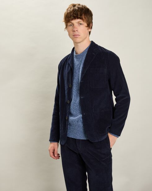 Veste en Velours côtelé Jonny bleu marine foncé