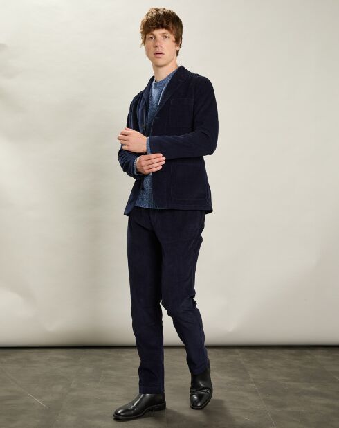 Veste en Velours côtelé Jonny bleu marine foncé
