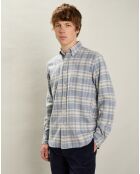 Chemise en Flanelle regular Pitt ciel