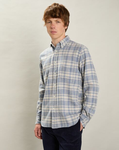 Chemise en Flanelle regular Pitt ciel