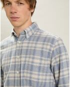 Chemise en Flanelle regular Pitt ciel
