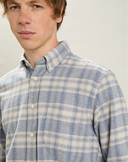 Chemise en Flanelle regular Pitt ciel