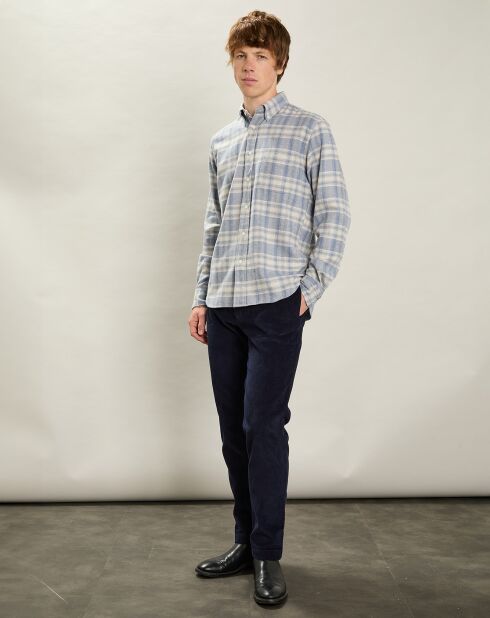 Chemise en Flanelle regular Pitt ciel