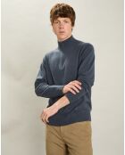 Pull en Laine & Cachemire Camionneur bleu pétrole