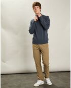 Pull en Laine & Cachemire Camionneur bleu pétrole