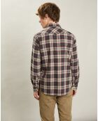 Chemise Tempête rouge/beige