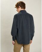 Chemise regular en Velours Milleraies Paul Pat carbone