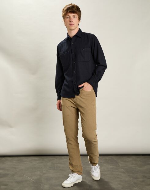 Chemise en Laine mélangée Percey marine