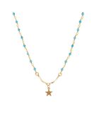 Collier Aya doré/turquoise