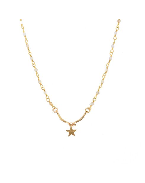 Collier Aya Pierre de Lune doré