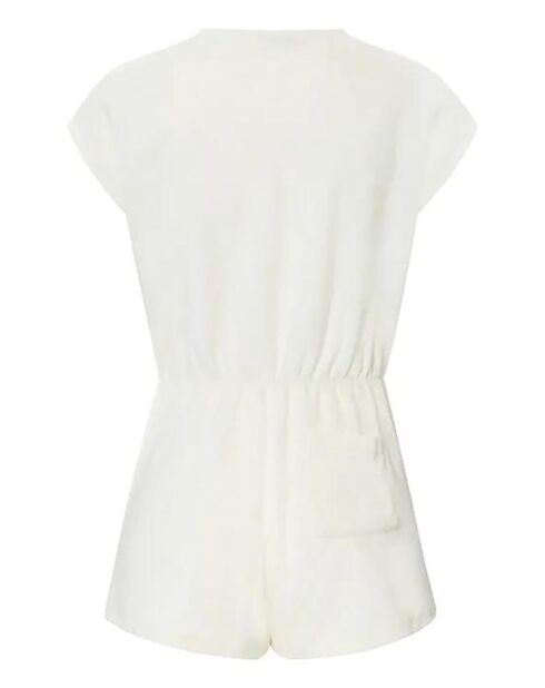 Combi-Short en Coton Bio Alicia blanc cassé