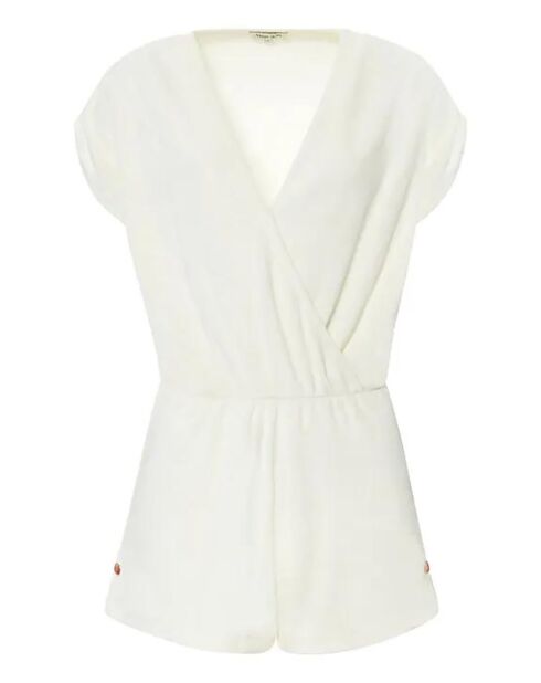 Combi-Short en Coton Bio Alicia blanc cassé