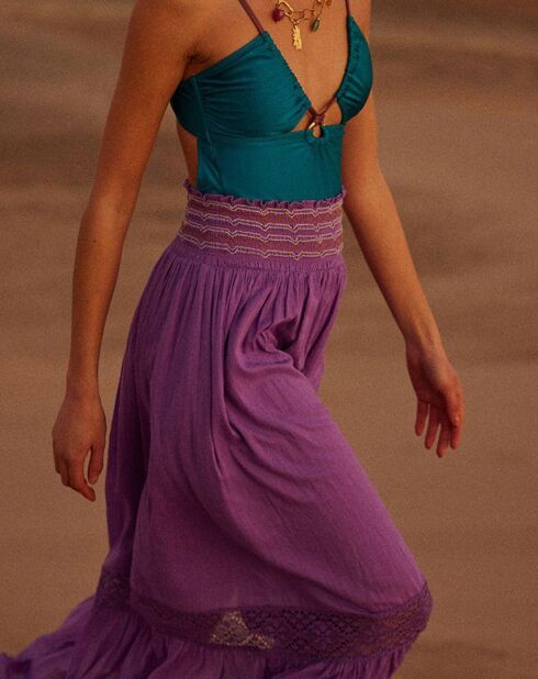 Violette amberkleurige rok