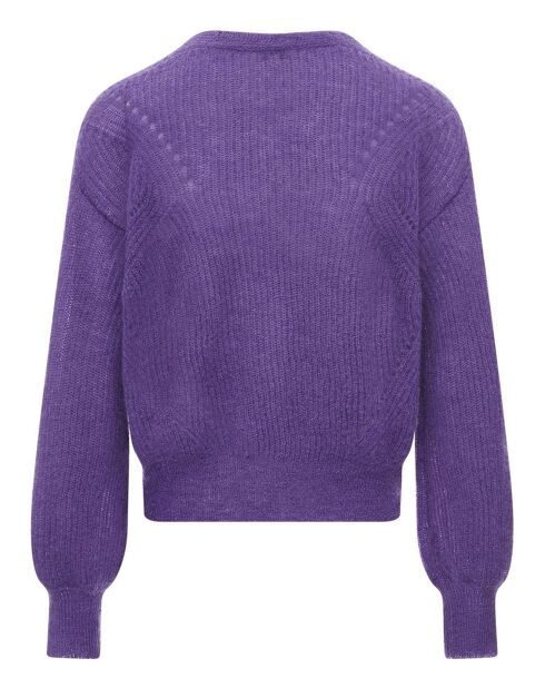 Lilafarbener Aqua-Cardigan