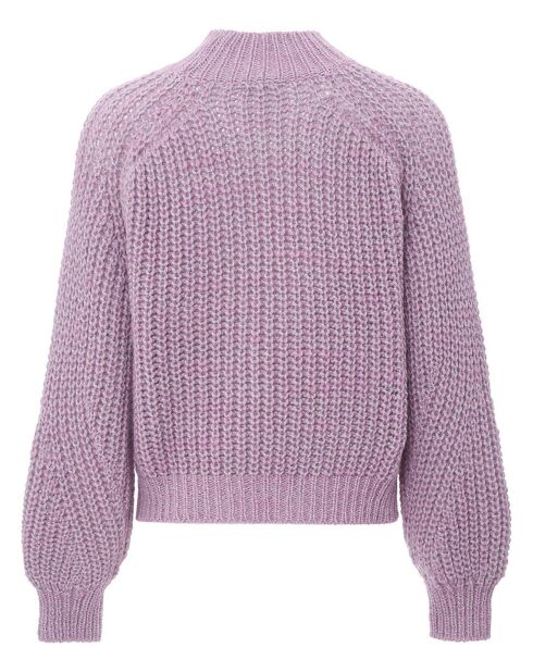 Fliederfarbener Aura Pullover aus Wollmischung