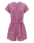 Combishort en Coton Bio Calista prune