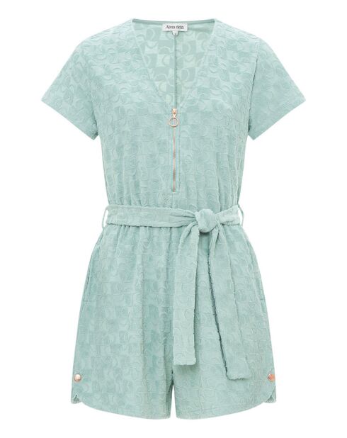 Combishort en Coton Bio Calista sauge