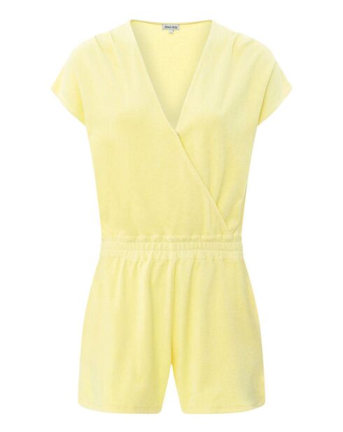 Combishort en Coton Bio Carlotta jaune citron