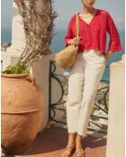 Cardigan Cloda rouge framboise