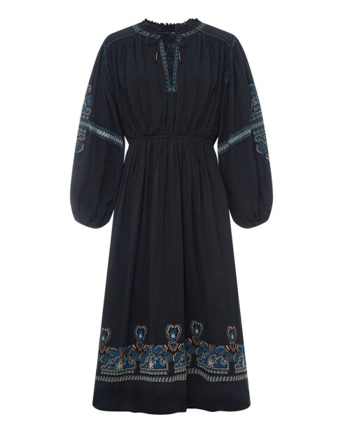 Schwarzes Kleid Daria aus Bio-Baumwolle
