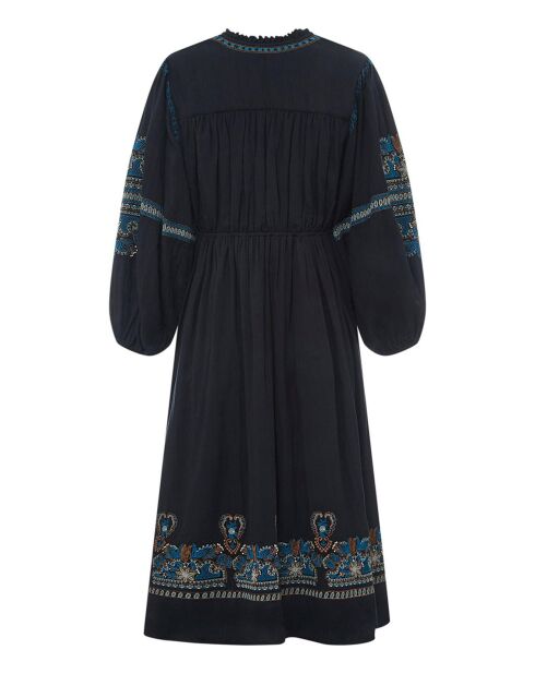 Schwarzes Kleid Daria aus Bio-Baumwolle