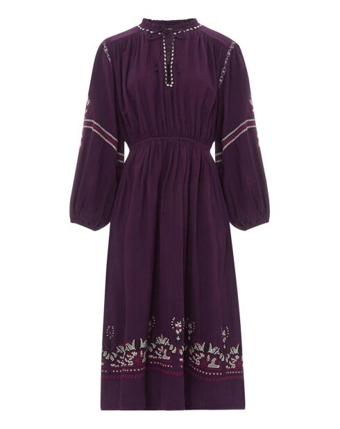 Lilafarbenes Kleid Daria aus Bio-Baumwolle