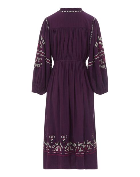 Lilafarbenes Kleid Daria aus Bio-Baumwolle