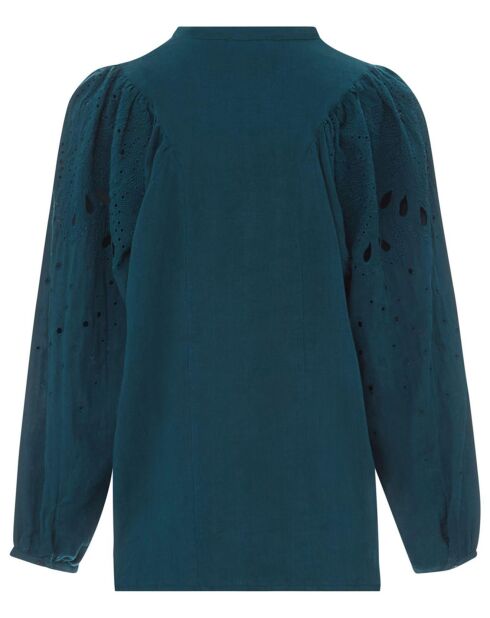 Blouse en Coton Bio Emy vert canard