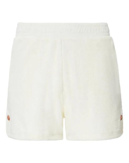 Cremefarbene Shorts aus Bio-Baumwolle mit Blumenmuster