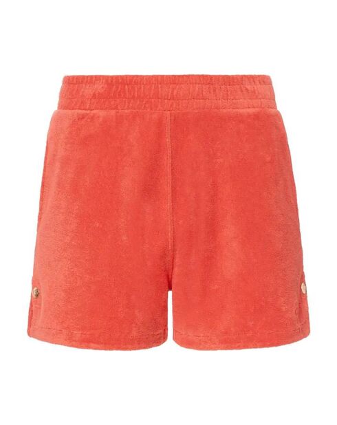 Korallenrote Shorts aus Biobaumwolle