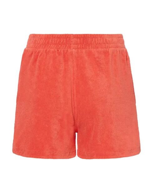 Korallenrote Shorts aus Biobaumwolle