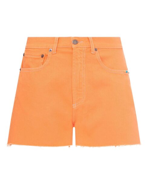 Frida Melon Jeansshorts aus Bio-Baumwolle mit Fransen