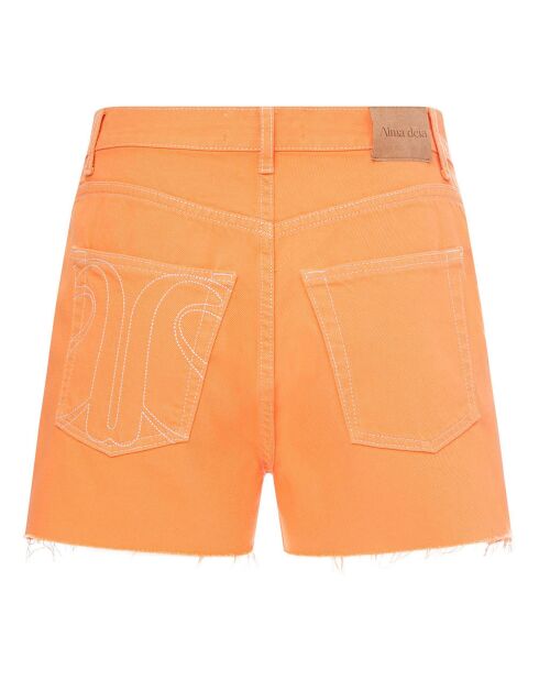 Frida Melon Jeansshorts aus Bio-Baumwolle mit Fransen