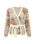Cardigan en Laine mélangée Giulia blanc cassé