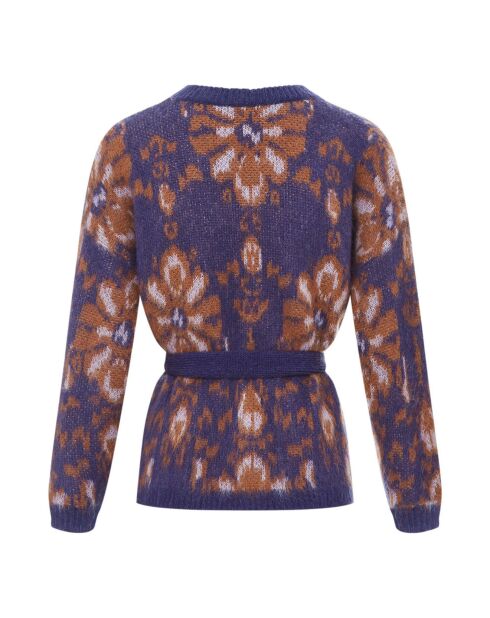 Cardigan en Laine mélangée Giulia violine