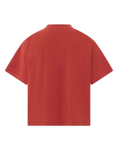 T-Shirt en Coton Bio India terracotta