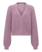 Cardigan en Laine mélangée Jaspe lilas