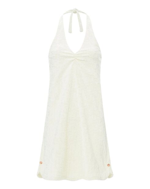 Cremefarbenes Livia Kleid aus Bio-Baumwolle