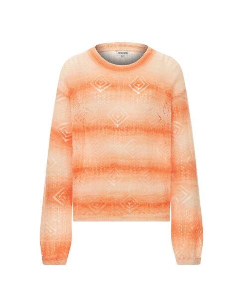 Orangefarbener Maggy-Pullover aus Wollmischung