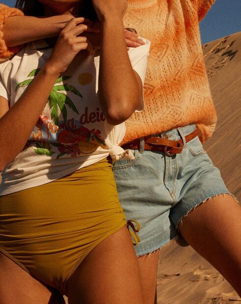 Orangefarbener Maggy-Pullover aus Wollmischung