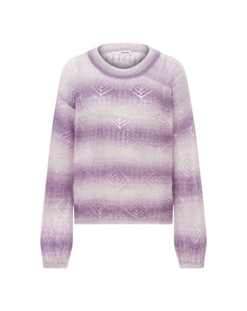Lilafarbener Maggy-Pullover aus Wollmischung