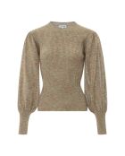 Haselnussfarbener Perlmuttpullover