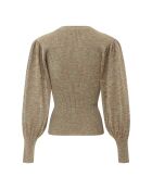 Haselnussfarbener Perlmuttpullover